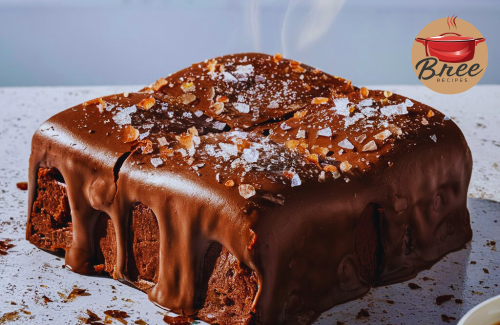 Close-up of creamy homemade chocolate fudge cut into squares on a wooden cutting board