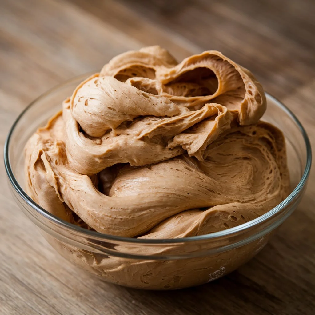 A bowl of sourdough discard with healthy ingredients