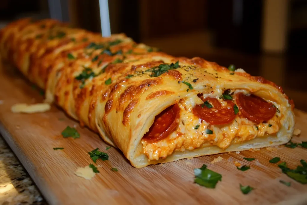 Tremendous Cheesy Pepperoni Stromboli: A Savory Cheesy Delight